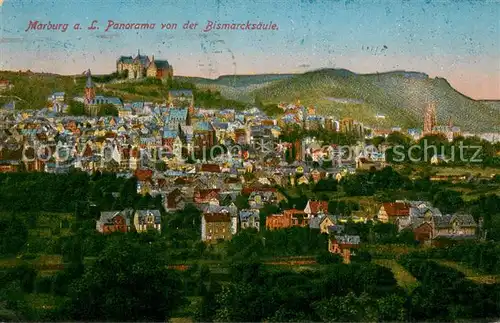 AK / Ansichtskarte Marburg_Lahn Panorama von der Bismarcksaeule Marburg_Lahn