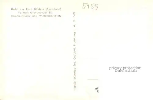 AK / Ansichtskarte Bilstein_Sauerland Hotel zur Post Stammtisch Bauernschaenke Bilstein_Sauerland