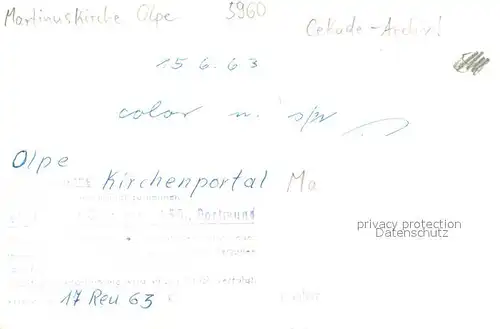 AK / Ansichtskarte Olpe_Stadt Martinuskirche Portal 