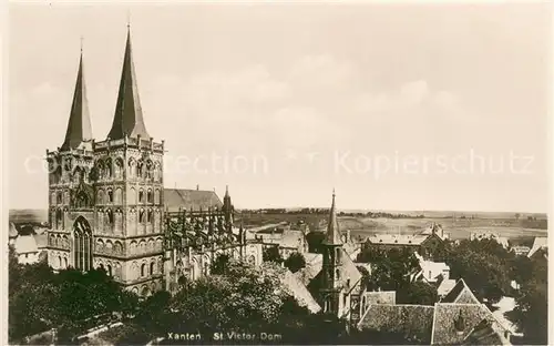 AK / Ansichtskarte Xanten Stadtbild mit St. Victor Dom Xanten