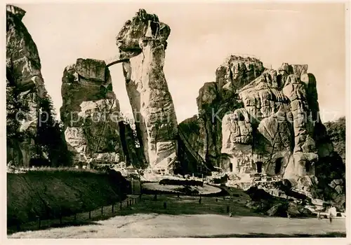 AK / Ansichtskarte Horn_Lippe Externsteine Teutoburgerwald Nationalheiligtum Horn_Lippe