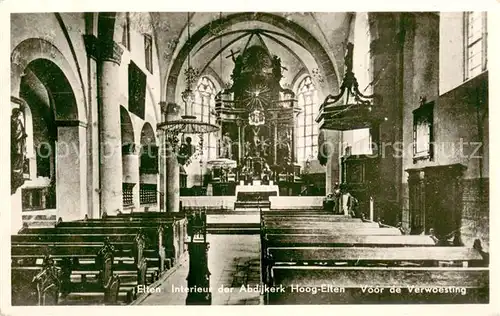 AK / Ansichtskarte Hoog_Elten_Emmerik Interieur der Abdijkerk voor de Verwoesting 