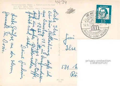 AK / Ansichtskarte Bad_Meinberg Moorheilbad Kuranwendungen Bad_Meinberg