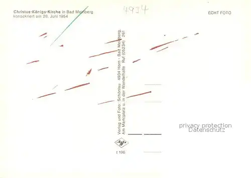 AK / Ansichtskarte Bad_Meinberg Christus Koenigs Kirche Bad_Meinberg