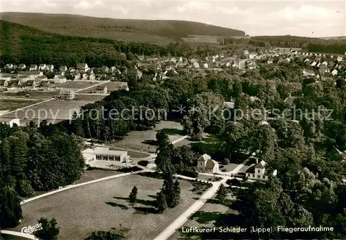AK / Ansichtskarte Schieder Schwalenberg Luftkurort Fliegeraufnahme Schieder Schwalenberg