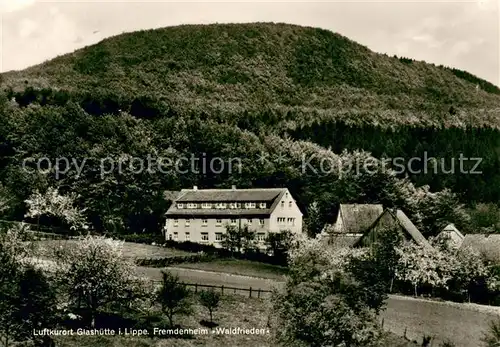 AK / Ansichtskarte Glashuette_Lippe Fremdenheim Waldfrieden Luftkurort Glashuette_Lippe