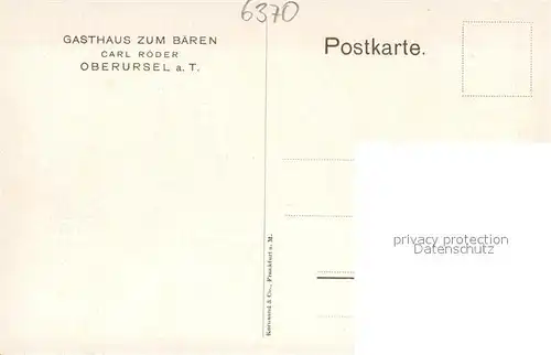 AK / Ansichtskarte Oberursel_Taunus Gasthaus zum Baeren Hermannsborn Grosser Feldberg Kuenstlerkarte Oberursel Taunus