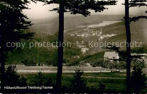 AK / Ansichtskarte Treisberg Cafe Pension Sachs Ansicht vom Waldrand aus Luftkurort Hochtaunus Treisberg