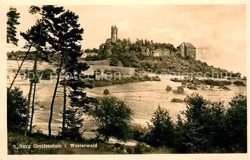 AK / Ansichtskarte Greifenstein_Hessen Panorama Blick zur Burg Greifenstein Greifenstein_Hessen