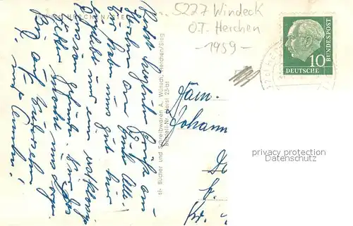 AK / Ansichtskarte Herchen Ortsansicht mit Kirche Herchen