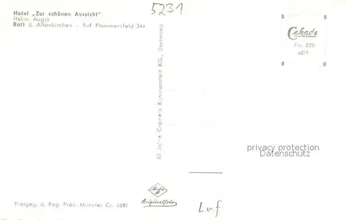 AK / Ansichtskarte Rott_Westerwald mit Hotel Zur schoenen Aussicht Rott_Westerwald