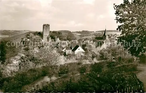 AK / Ansichtskarte Blankenstein_Ruhr Stadtbild mit Burg und Kirche Blankenstein_Ruhr