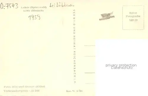 AK / Ansichtskarte Lehde Wasserstrasse im Spreewald Kahn Bruecke Lehde