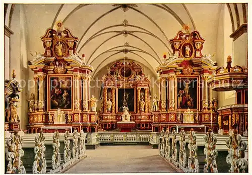 AK / Ansichtskarte Hoexter_Weser Ehem Reichsabtei Corvey Innenansicht auf den Hauptaltar der Kirche Hoexter Weser