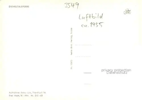 AK / Ansichtskarte Waldeck_Edersee Diemeltalsperre  Waldeck Edersee