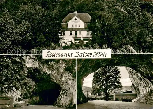 AK / Ansichtskarte Balve Restaurant Balver Hoehle Teilansichten Balve