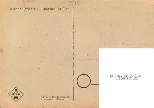 AK / Ansichtskarte Altena_Lenne Iserlohner Tor Altena_Lenne