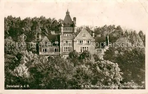 AK / Ansichtskarte Bensheim_Bergstrasse NSV Muetter Erholungsheim Schloss Falkenhof Bensheim_Bergstrasse