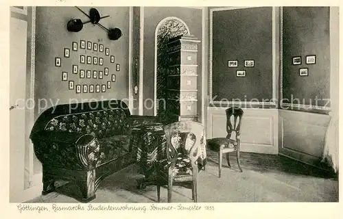 AK / Ansichtskarte Goettingen_Niedersachsen Bismarcks Studentenwohnung Sommer Semester 1833 Goettingen Niedersachsen