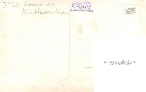 AK / Ansichtskarte Bodenwerder Muenchhausen Haus Stempel Bodenwerder