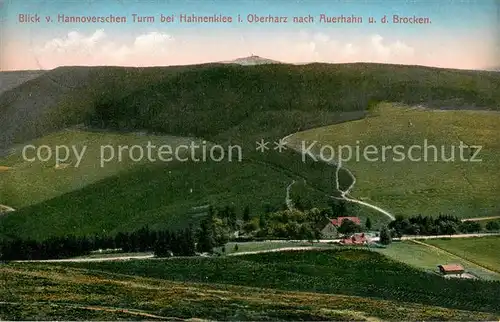 AK / Ansichtskarte Hahnenklee Bockswiese_Harz Blick vom Hannoverschen Turm Hahnenklee Bockswiese