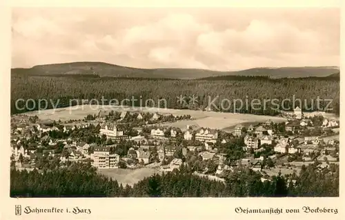 AK / Ansichtskarte Hahnenklee Bockswiese_Harz Panorama vom Bocksberg Hahnenklee Bockswiese