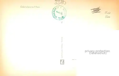 AK / Ansichtskarte Okertalsperre Lederbogen  Okertalsperre