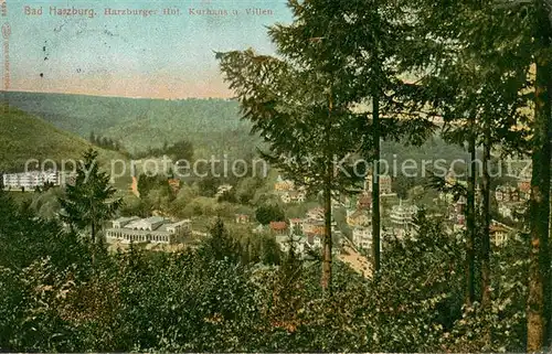 AK / Ansichtskarte Bad_Harzburg Harzburger Hof Kurhaus und Villen Bad_Harzburg