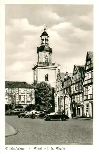 AK / Ansichtskarte Rinteln Marktmit St Nicolai Rinteln