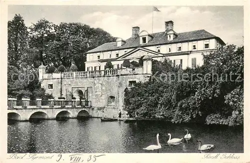 AK / Ansichtskarte Bad_Pyrmont Fuerstl Schloss Bad_Pyrmont