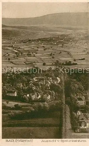 AK / Ansichtskarte Bad_Pyrmont Blick vom Spelunkenturm Bad_Pyrmont