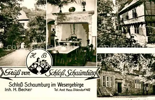 AK / Ansichtskarte Rinteln Schloss Schaumburg Hotel Restaurant  Rinteln