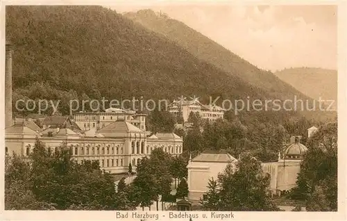 AK / Ansichtskarte Bad_Harzburg Badehaus und Kurpark Bad_Harzburg