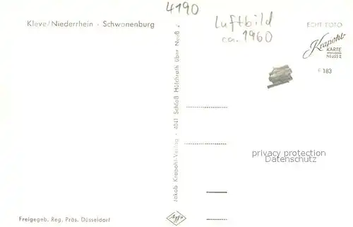 AK / Ansichtskarte Kleve_Niederrhein Schwanenburg Kleve_Niederrhein