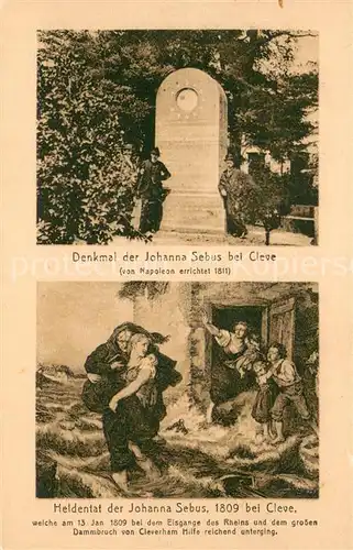 AK / Ansichtskarte Cleve_Kleve_Bad Denkmal der Johanna Sebus Heldentat der Johanna Sebus 