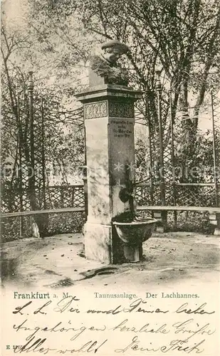 AK / Ansichtskarte Frankfurt_Main Taunusanlage Der Lachhannes Frankfurt Main