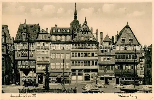 AK / Ansichtskarte Frankfurt_Main Roemerberg Marktstaende Frankfurt Main