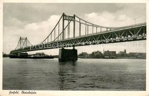 AK / Ansichtskarte Krefeld Rheinbruecke Krefeld