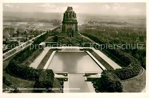 AK / Ansichtskarte Leipzig Voelkerschlachtdenkmal Original Fliegeraufnahme Leipzig