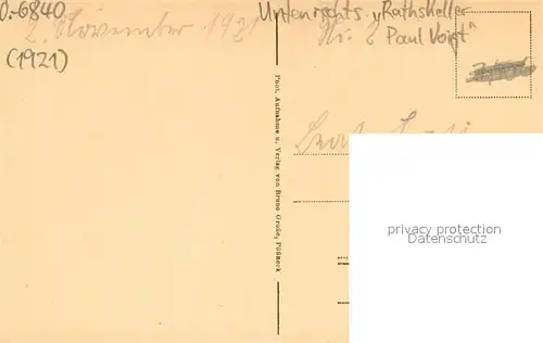 AK / Ansichtskarte Poessneck Rathaus Treppe Poessneck