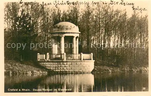 AK / Ansichtskarte Krefeld Deuss Tempel im Stadtwald Krefeld