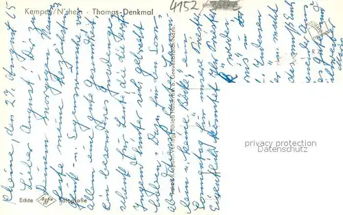 AK / Ansichtskarte Kempen_Niederrhein Thomas Denkmal Kempen Niederrhein