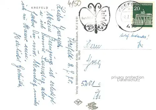 AK / Ansichtskarte Krefeld_Rhein Parkhotel Krefelder Hof Parkanlage Ostwall Tor zur Mennonitenkirche Stadttheater 