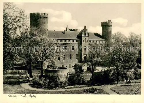 AK / Ansichtskarte Kempen_Niederrhein Burg Kempen Niederrhein