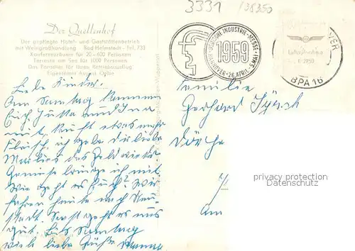 AK / Ansichtskarte Bad_Helmstedt Der Quellenhof Bad_Helmstedt