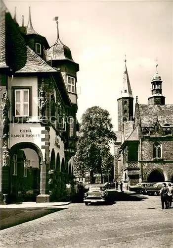 AK / Ansichtskarte Goslar Hotel Kaiserworth Rathaus Marktkirche Goslar