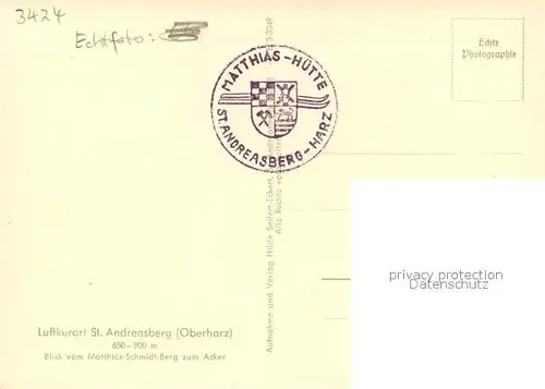 AK / Ansichtskarte St_Andreasberg_Harz Panorama St_Andreasberg_Harz