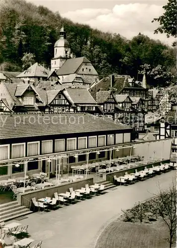 AK / Ansichtskarte Bad_Sooden Allendorf Kaffeeterrasse im Kurpark Bad_Sooden Allendorf