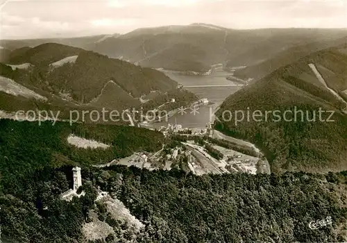 AK / Ansichtskarte Bad_Lauterberg Bismarckturm mit Odertalsperre Bad_Lauterberg