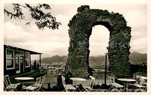 AK / Ansichtskarte Bad_Honnef Gaststaette Ruine Rolandsbogen Siebengbirge Bad_Honnef